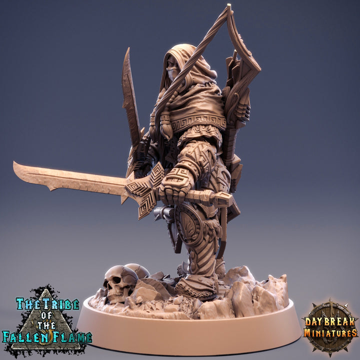 Rogue Assassin Ranger | 28mm, 32mm, 75mm Scale Resin Miniature | Dungeons and Dragons | Daybreak Miniatures