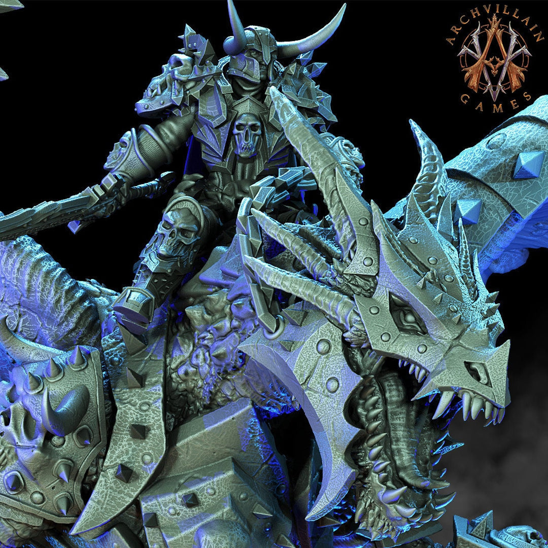 Ancient Gargantuan Dragon with Armor Rider Option | 90mm base. 150mm tall, Wingspan 260mm | Dragon Queen | Dungeons and Dragons |