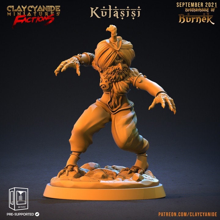 Owlfolk Monk arakocra | 28mm, 32mm,75mm Scales | Resin Mini | Dungeons and Dragons | Figure for painting |Pathfinder |Clay Cyanide
