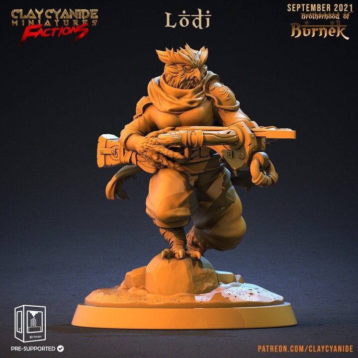 Owlfolk Heavy crossbow sharpshooter |28mm,32mm,54mm, 75mm,100mm Scale| Resin | Dungeons n D | Figure for painting |Pathfinder |Clay Cyanide