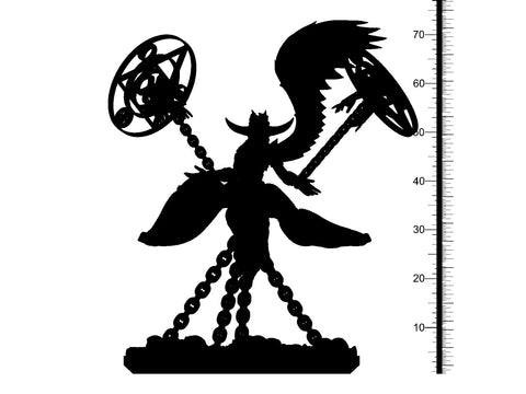 Asbeel Fallen Angel of ruin | 28mm, 32 mm, 75mm Scale | Resin Miniature | Dungeons and Dragons | Pathfinder | D&D 5e | Clay Cyanide
