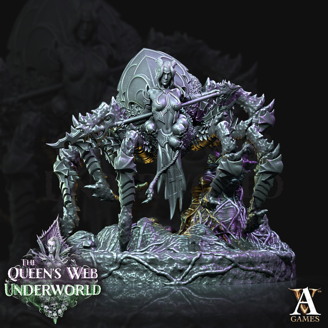 Female Drider Dark Elf Lolth Monstrosity | 28mm and 32mm scale. 65mm tall | DnD Miniature | Drow Rider | Miniature for Dungeons and Dragons|