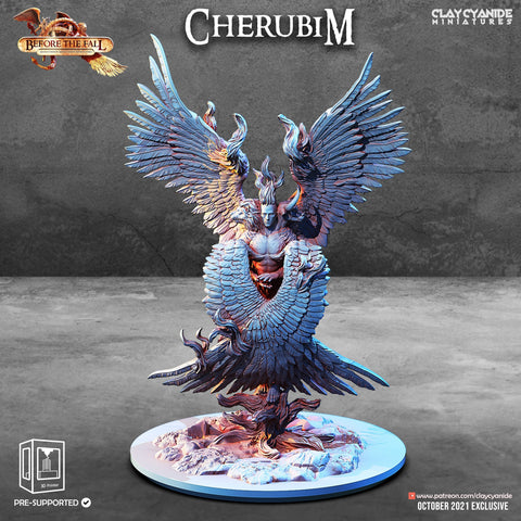 Cherubim Angel Celestial | 28mm, 32mm Scale | Resin Miniature | Dungeons and Dragons | Pathfinder | D&D 5e | Clay Cyanide