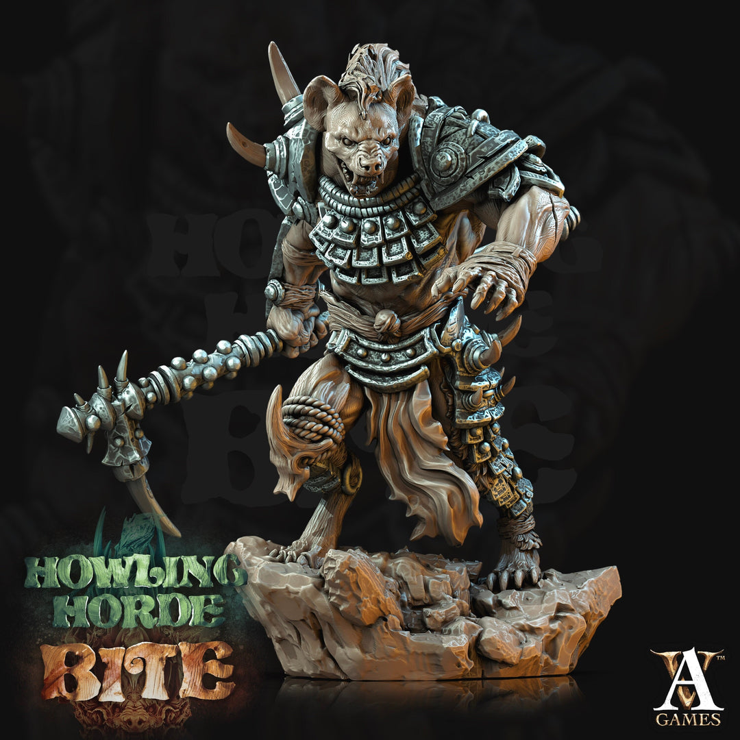 Gnoll Scout with Pickaxe NPC or PC| Resin Miniature | D and D| 28mm,32mm,54mm,75mm,100mm scale| Pathfinder hyena humanoid | D&D 5e |