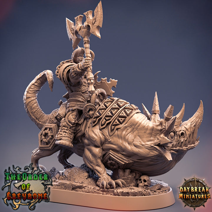 Oathbreaker Paladin Chaos Knight mounted on Horned wolf | Dungeons and Dragons 5e | 28mm Scale | 32mm Scale | 75mm Scale | Pathfinder |