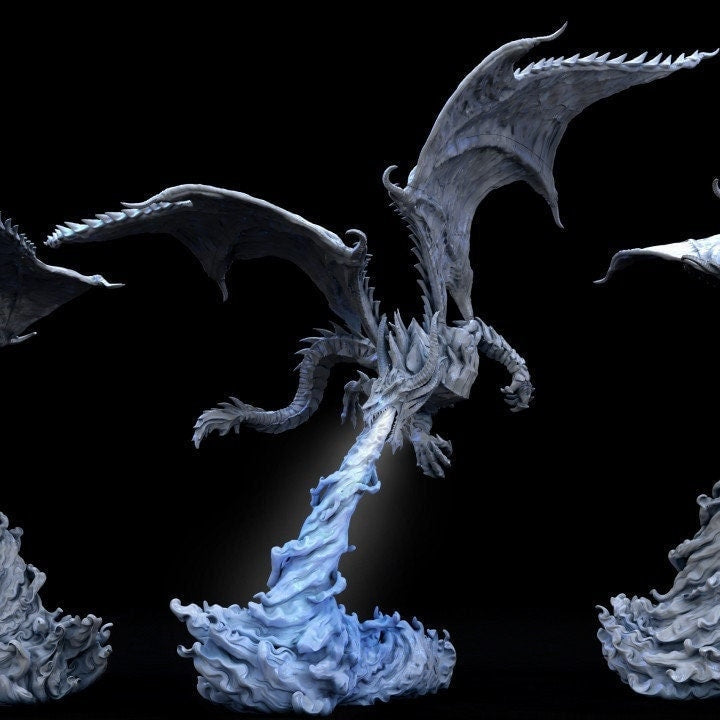 Flying Breath Weapon Dragon Miniature | Available in Mature &amp; Ancient sizes 215mm High | Dragon Statue | Figurine | Dungeons and Dragons 5e