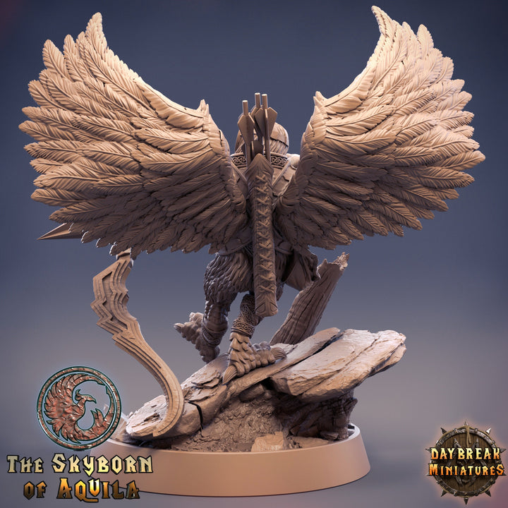 Aarakocra Owlfolk Fighter Ranger Bow Master Sharpshooter | 28mm, 32mm,75mm Scale Resin Miniature |Dungeons and Dragons |Daybreak Miniatures