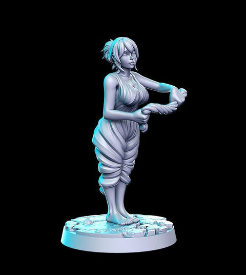 Pinup Sexy Female Peasant NPC | 28mm Scale | 32mm Scale Miniature | 75mm Scale | -Dungeons and Dragons - D&D 5e - Pathfinder | RN Estudio
