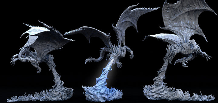 Flying Breath Weapon Dragon Miniature | Available in Mature &amp; Ancient sizes 215mm High | Dragon Statue | Figurine | Dungeons and Dragons 5e