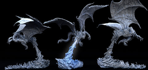 Flying Breath Weapon Dragon Miniature | Available in Mature & Ancient sizes 215mm High | Dragon Statue | Figurine | Dungeons and Dragons 5e