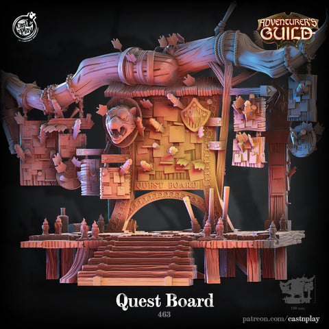 Quest Board NPC adventure hook miniature Scatter Terrain | 28mm, 32mm| Dungeons and Dragons 5e Miniatures | Pathfinder | Figurine | DnD |