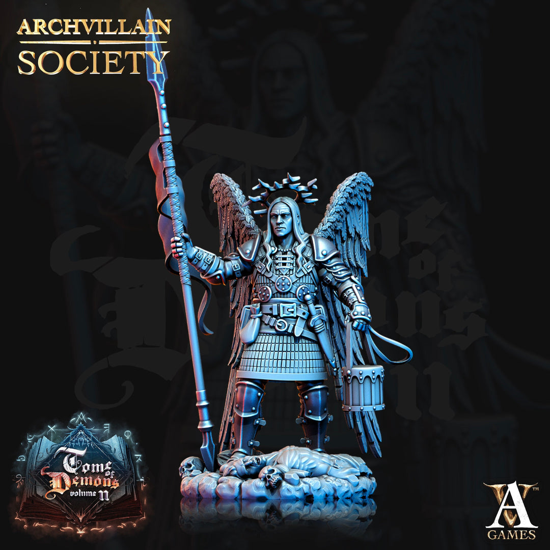 Paladin of Vengeance Polearm Master, Angel Celestial | 28mm, 32mm, 75mm Scales | Dungeons and Dragons 5e | Pathfinder | Archvillain Games