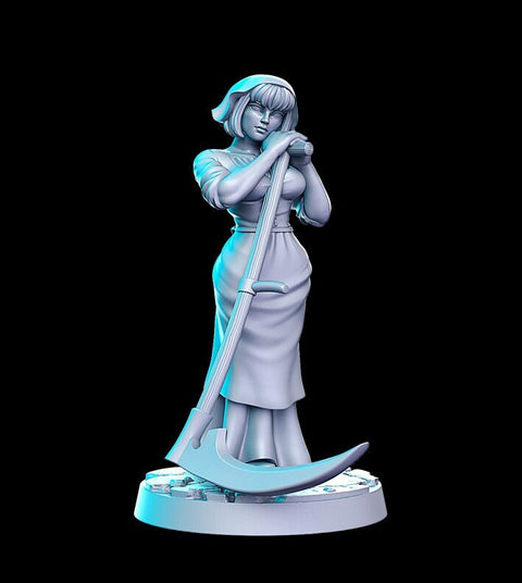 Pinup Sexy Female Peasant NPC | 28mm Scale | 32mm Scale Miniature | 75mm Scale | -Dungeons and Dragons - D&D 5e - Pathfinder | RN Estudio