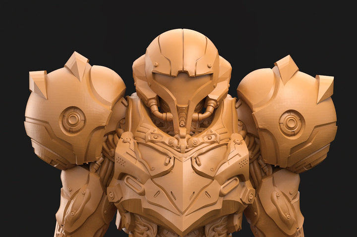 Female Commander Armored | No Helmet or Helmet | 28mm, 32mm Scales also 50mm and 100mm | Sci-Fi miniatures | Fan Art