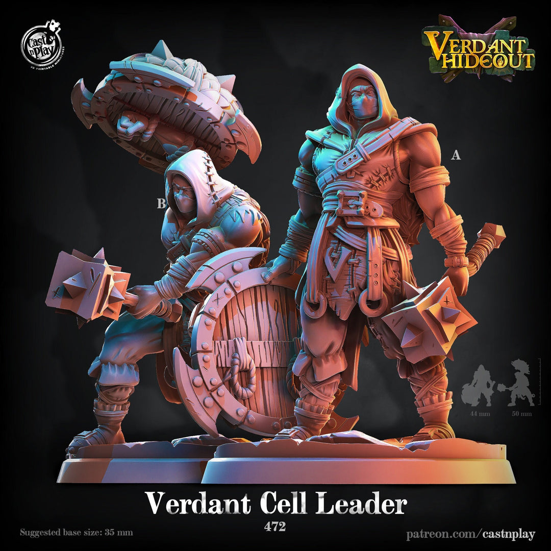 Bandit Large Human Fighter with Mace D&D 5e Miniatures | Dungeons and Dragons | 28mm, 32mm, 75mm | Pathfinder | Unpainted | CastnPlay
