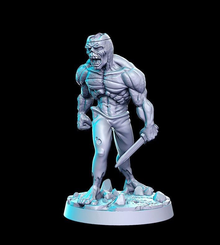 Zombie with Sword | Undead | Dungeons and Dragons | 28mm, 32mm 75mm | Pathfinder Figure for Painting| RN Estudio