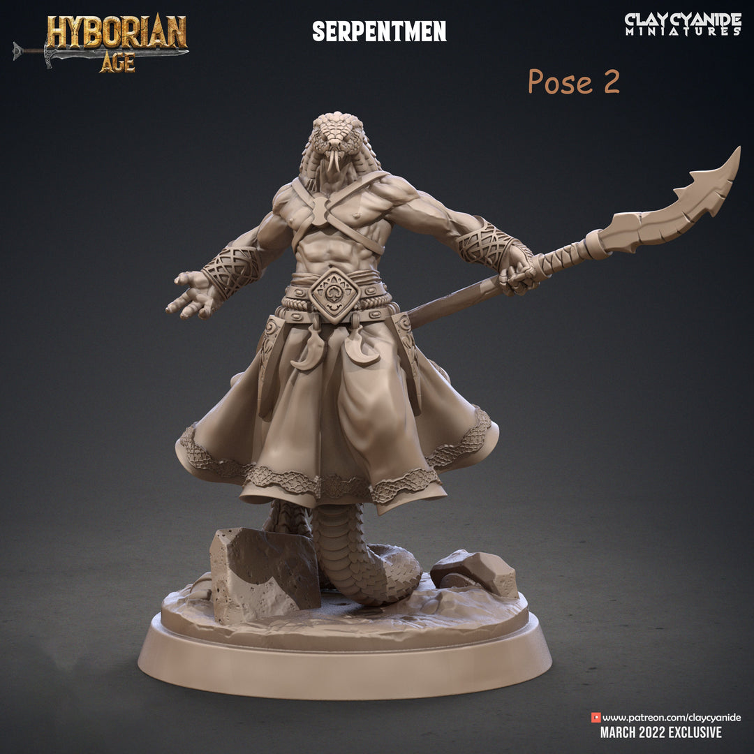 Yuan-Ti Abomination Pureblood, Serpentfolk, Serpent-men | 28mm, 32mm,75mm Scales | Resin Miniature | Dungeons and Dragons | Pathfinder |