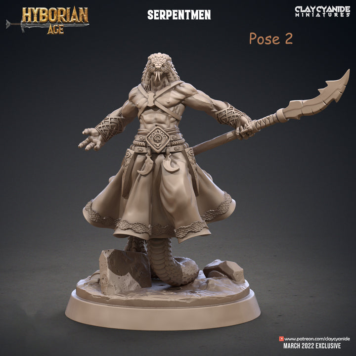 Yuan-Ti Abomination Pureblood, Serpentfolk, Serpent-men | 28mm, 32mm,75mm Scales | Resin Miniature | Dungeons and Dragons | Pathfinder |