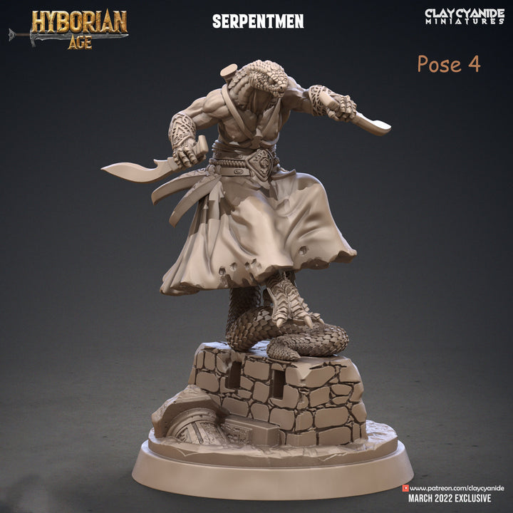 Yuan-Ti Abomination Pureblood, Serpentfolk, Serpent-men | 28mm, 32mm,75mm Scales | Resin Miniature | Dungeons and Dragons | Pathfinder |