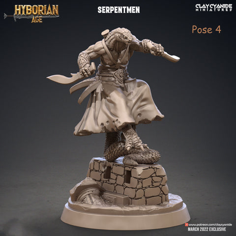 Yuan-Ti Abomination Pureblood, Serpentfolk, Serpent-men | 28mm, 32mm,75mm Scales | Resin Miniature | Dungeons and Dragons | Pathfinder |