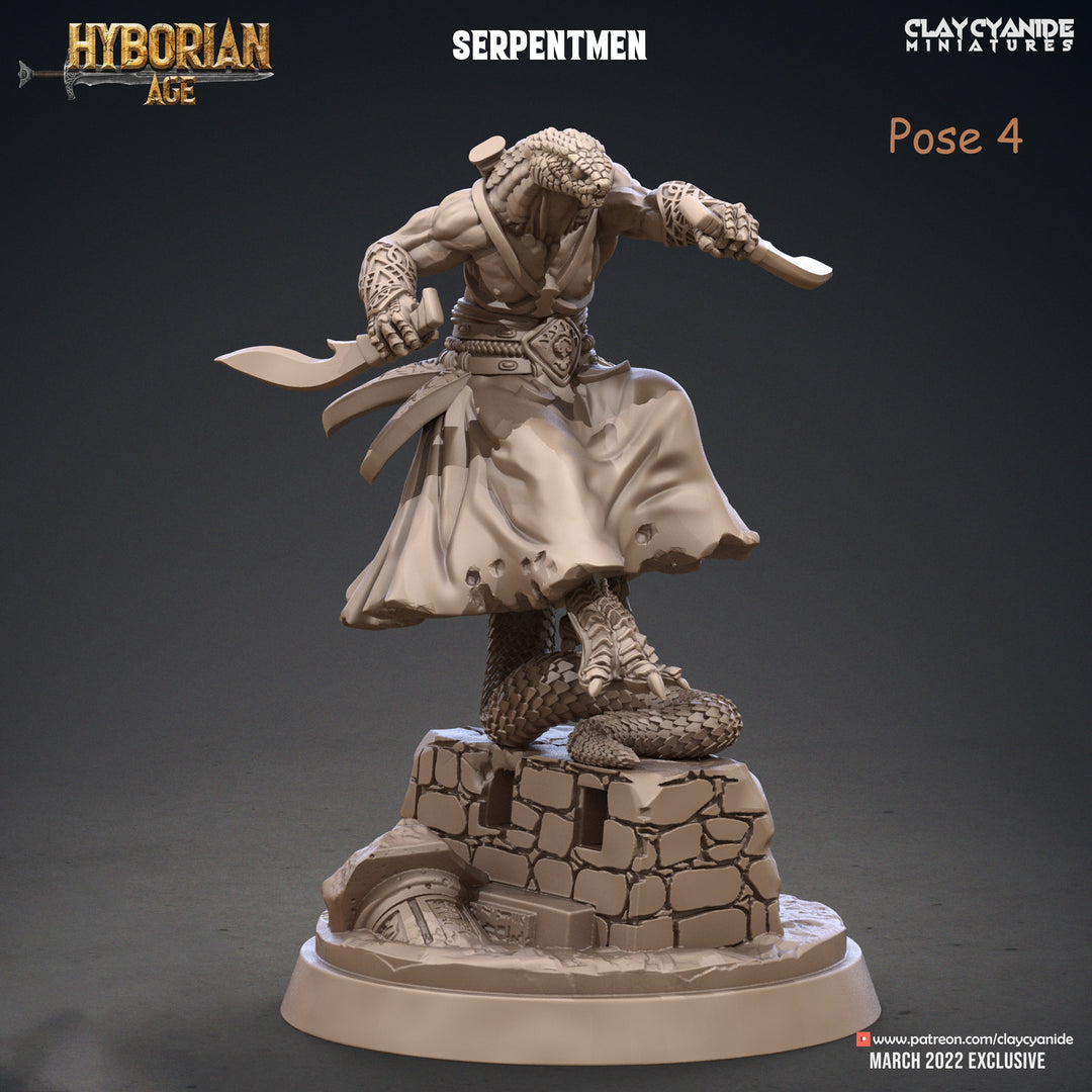 Yuan-Ti Abomination Pureblood, Serpentfolk, Serpent-men | 28mm, 32mm,75mm Scales | Resin Miniature | Dungeons and Dragons | Pathfinder |