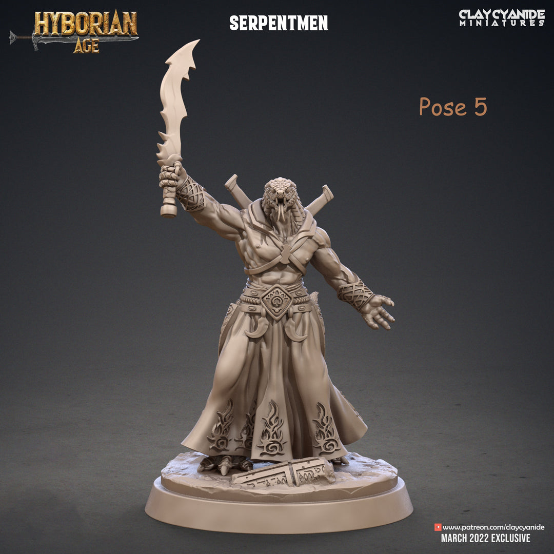 Yuan-Ti Abomination Pureblood, Serpentfolk, Serpent-men | 28mm, 32mm,75mm Scales | Resin Miniature | Dungeons and Dragons | Pathfinder |