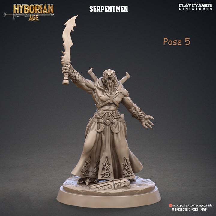 Yuan-Ti Abomination Pureblood, Serpentfolk, Serpent-men | 28mm, 32mm,75mm Scales | Resin Miniature | Dungeons and Dragons | Pathfinder |