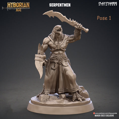 Yuan-Ti Abomination Pureblood, Serpentfolk, Serpent-men | 28mm, 32mm,75mm Scales | Resin Miniature | Dungeons and Dragons | Pathfinder |