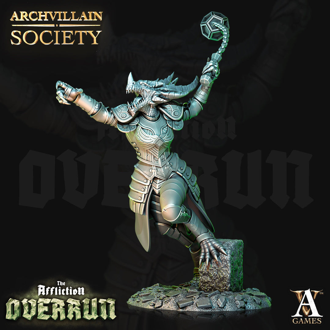 Dragonborn Female Fighter Paladin mini | 28mm, 32mm, 75mm Scale Resin Miniature | Dungeons and Dragons Miniatures | Pathfinder |