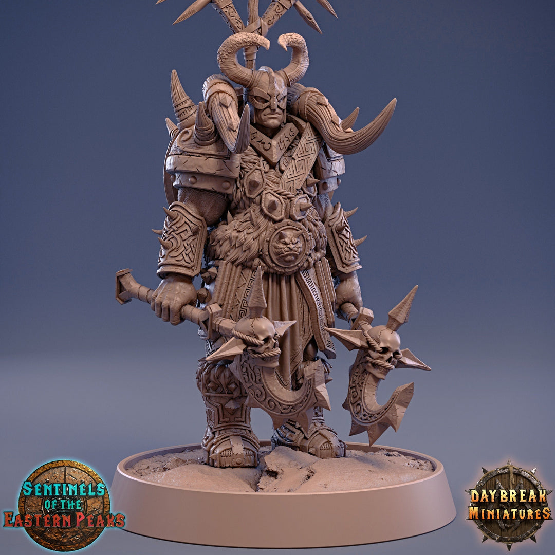 Barbarian Fighter Human | 28mm, 32mm, 75mm Scale Resin Miniature | Dungeons and Dragons | Daybreak Miniatures