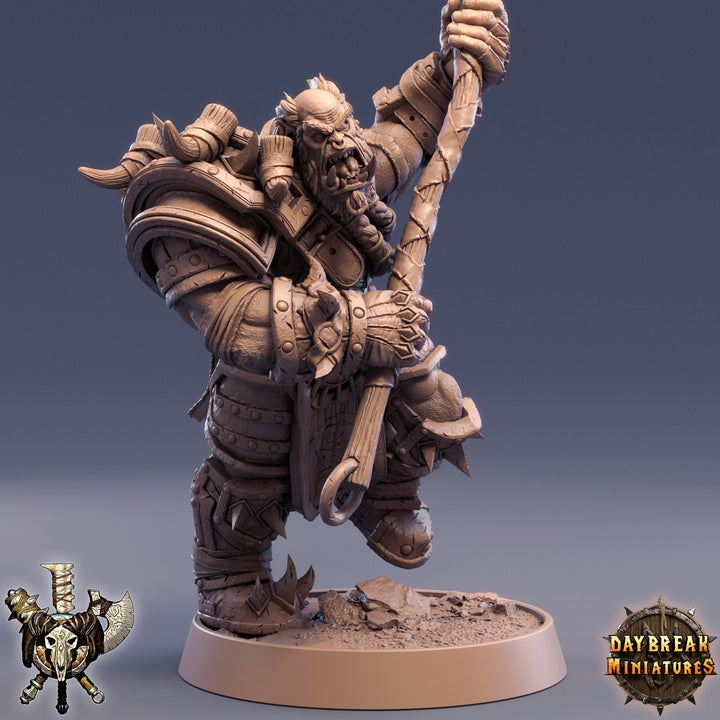 Orc Fighter Warrior Barbarian Two-handed Weapon Style Great Axe | Scales: 28mm | 32mm | 75mm | Dungeons and Dragons | Pathfinder |