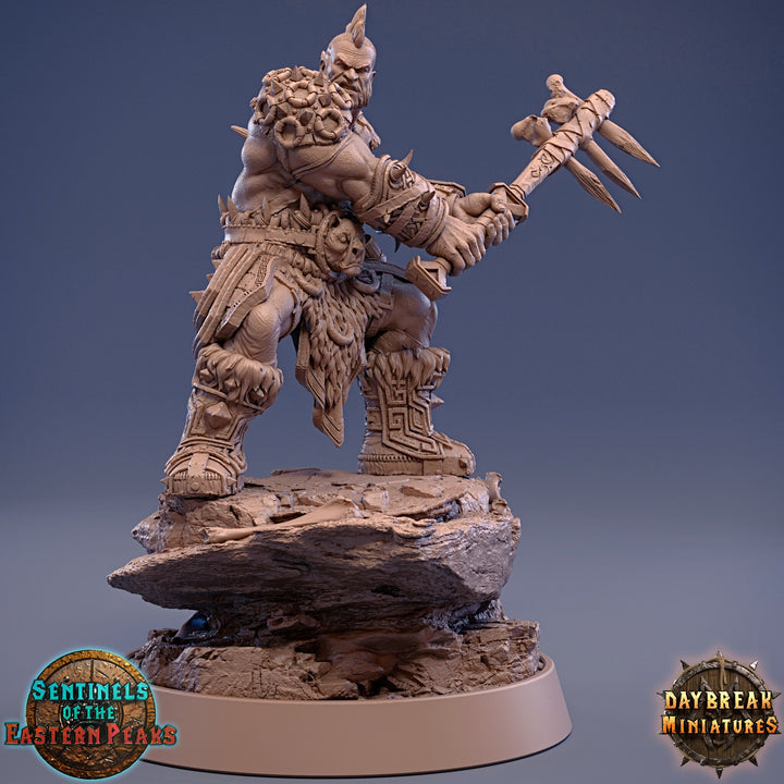 Barbarian Goliath Human Two-Handed Weapon | 28mm, 32mm,54mm, 75mm Scale Resin Miniature | Dungeons and Dragons | Daybreak Miniatures