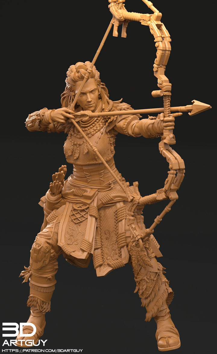 Pinup Female Human Fighter Ranger Archer PC NPC | 50mm &amp; 100mm | Dungeons and Dragons | Pathfinder | 3dArtGuy