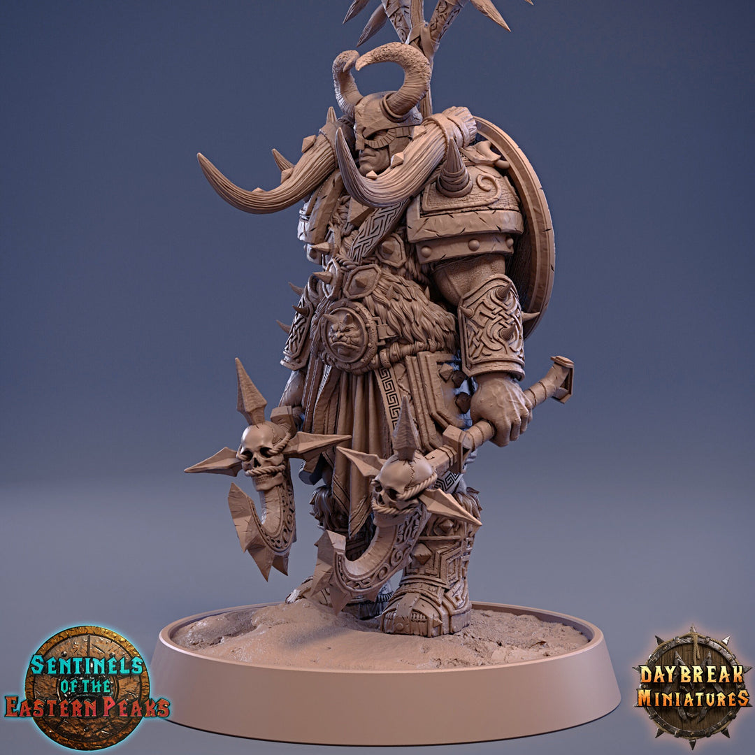 Barbarian Fighter Human | 28mm, 32mm, 75mm Scale Resin Miniature | Dungeons and Dragons | Daybreak Miniatures