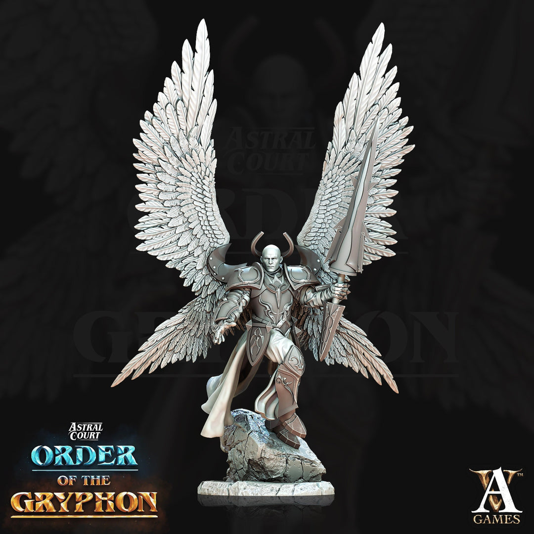 Male Celestial Angel, Solar, Deva | 28mm, 32mm, 75mm Scales | Dungeons and Dragons 5e figure | Pathfinder | Archvillain Games