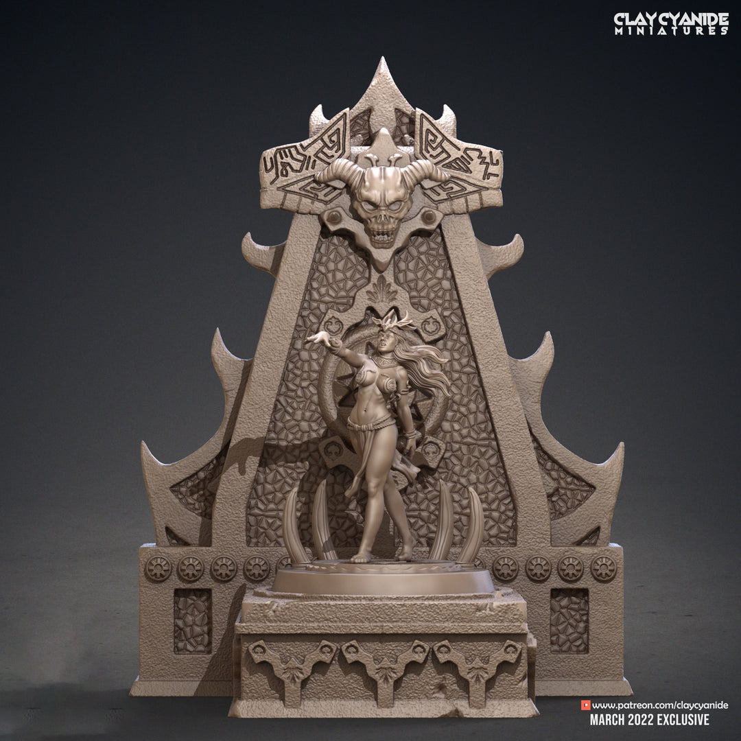 Female Pinup Vampire Princess | 28mm,32mm Scale, 55mm, 70mm | Resin figurine Statue | Dungeons and Dragons | Clay Cyanide |