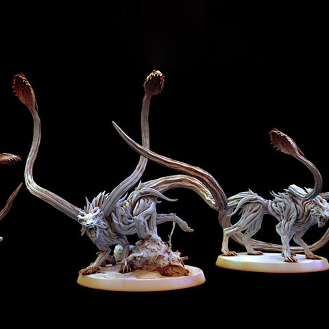 Forest Displacer Beast Dungeons and Dragons Miniature Available: 28mm, 32mm 75mm Scale |- Minis - D&D 5e Desert | Mini Monster Mayhem