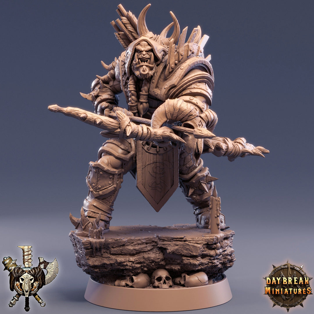 Orc War Chief | Orc Archer Fighter Ranger Barbarian | Scales: 28mm | 32mm |54mm |75mm |100mm Megaboss | Dungeons and Dragons | Pathfinder |