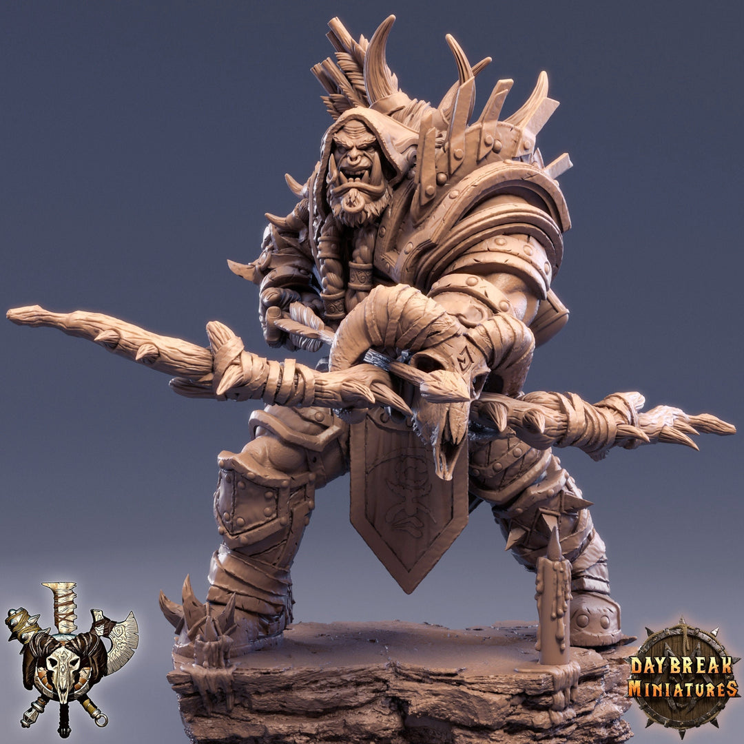 Orc War Chief | Orc Archer Fighter Ranger Barbarian | Scales: 28mm | 32mm |54mm |75mm |100mm Megaboss | Dungeons and Dragons | Pathfinder |