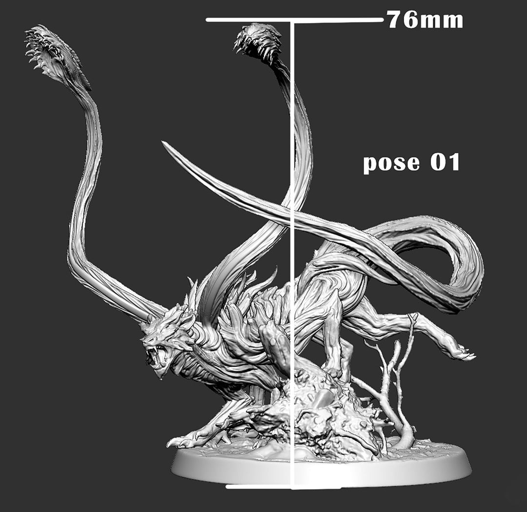 Forest Displacer Beast Dungeons and Dragons Miniature Available: 28mm, 32mm 75mm Scale |- Minis - D&amp;D 5e Desert | Mini Monster Mayhem