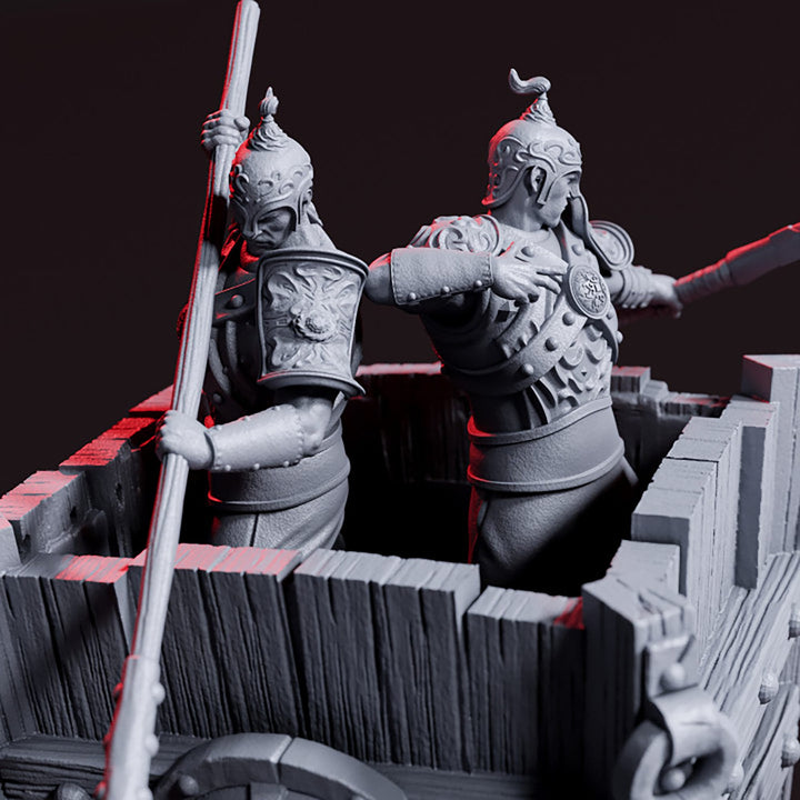 Battle Elephant with three warriors DnD 5e Miniature | 75mm decorative Base Available: 28mm, 32mm Scale | Resin | Dungeons and Dragons 5e |
