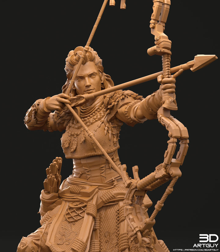 Pinup Female Human Fighter Ranger Archer PC NPC | 50mm &amp; 100mm | Dungeons and Dragons | Pathfinder | 3dArtGuy