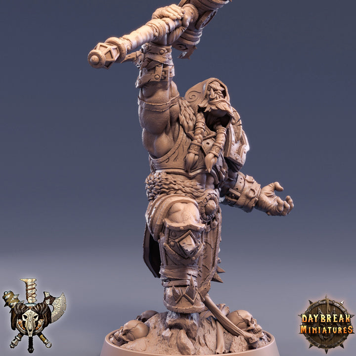 Orc Fighter Shaman Cleric with Battle Hammer | Scales: 28mm | 32mm |54mm |75mm | 100mm Megaboss | Dungeons and Dragons | Pathfinder |
