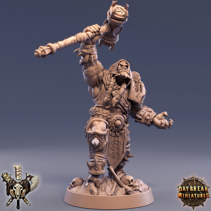 Orc Fighter Shaman Cleric with Battle Hammer | Scales: 28mm | 32mm |54mm |75mm | 100mm Megaboss | Dungeons and Dragons | Pathfinder |
