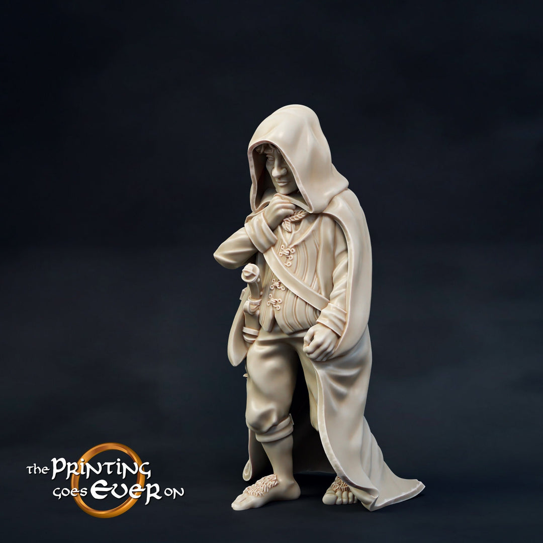 Halfling Rogue Thief Assassin | Resin Miniature | 28mm Scale | 32mm Scale | 75mm Scale |Pathfinder Figure | DnD | Figurine unpainted |