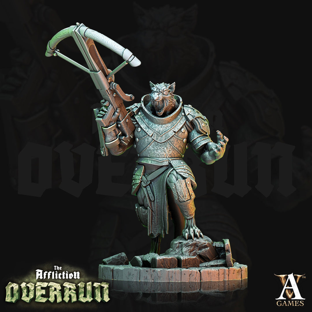 Wererat Crossbow Expert | Resin Miniature | Dungeons and Dragons | 28mm,32mm,75mm Scales | Pathfinder ratfolk | D&D |