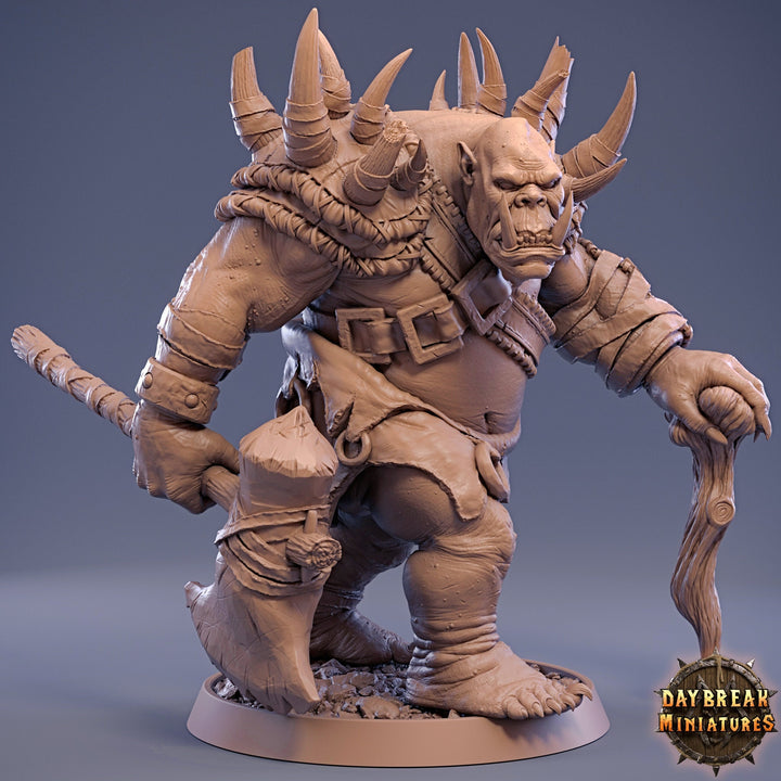 Ogre with Battle Axe | 28mm &amp; 32mm Scale | 73mm Tall | Dungeons and Dragons | Pathfinder Oger | Daybreak Miniatures | Tabletop RPG |