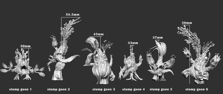 Tree Blight Stumps | Dungeons and Dragons Miniature Available: 28mm, 32mm 75mm Scale |- Minis - D&amp;D 5e Desert | Mini Monster Mayhem