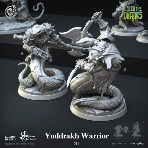 Yuan-Ti Pureblood Serpentfolk Ranged | 70mm tall available: 28mm, 32mm,75mm Scale | Heroic Scale | - Minis - D&D - Snake creature
