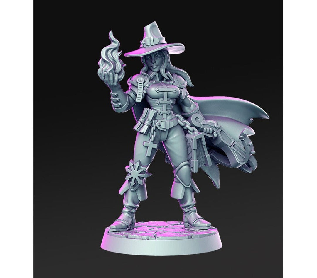 Female Cleric | Blood Hunter| Miniatures | Salome | Female Crossbow| | Dungeons and Dragons | Pathfinder | Figure for Painting | Fighter|